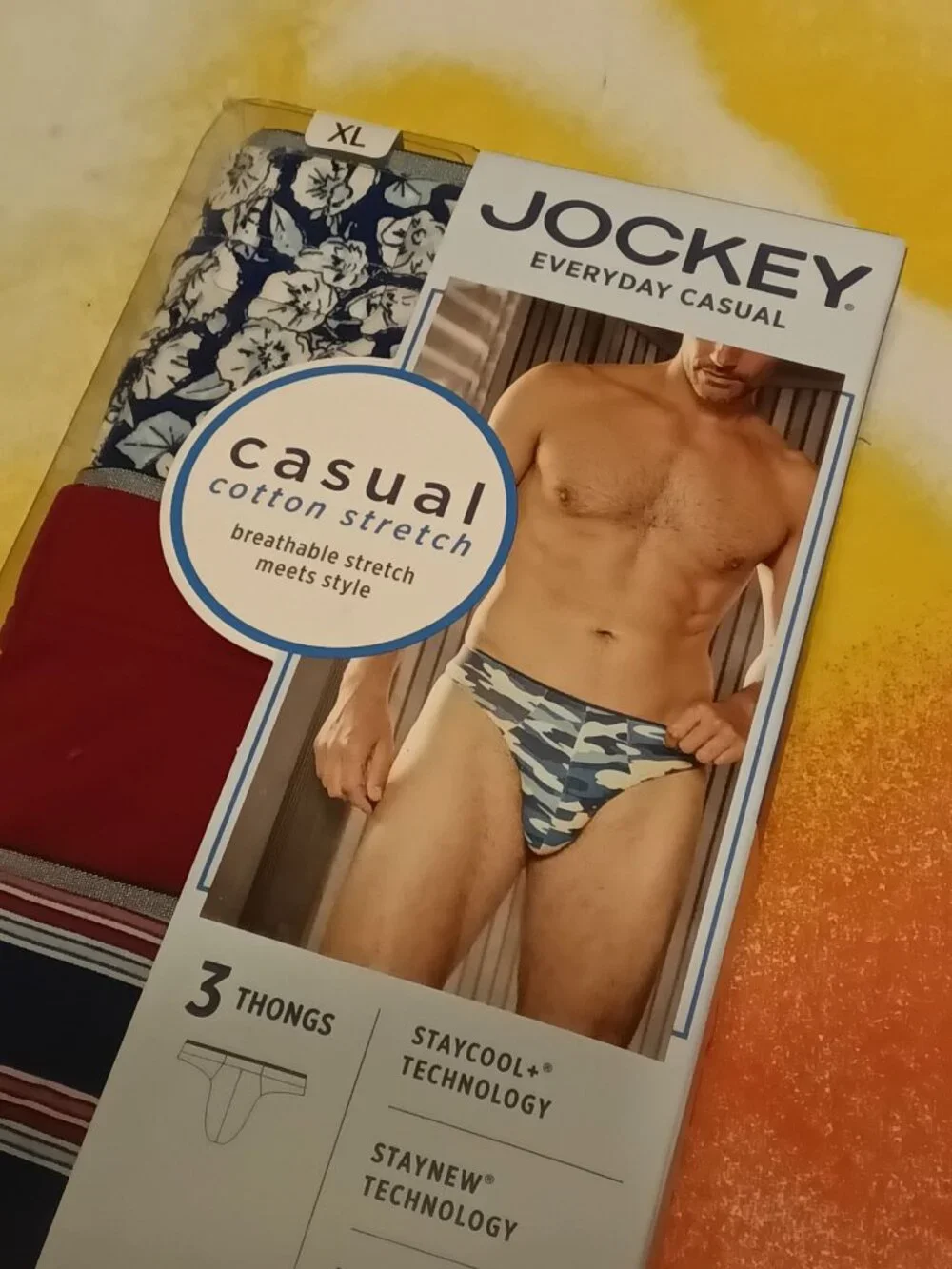JOCKEY Men's THONGS 3 Pack XL Stay Cool Everyday Casual